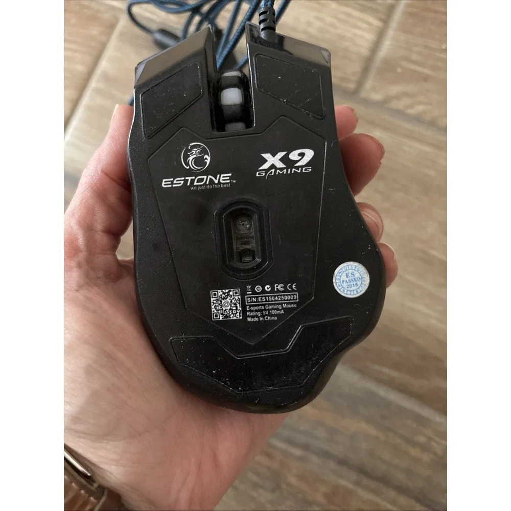 Estone X9 Gaming 6‎ BUTTONS ERGONOMIC OPTICAL MOUSE 4000DPI WIRED USB